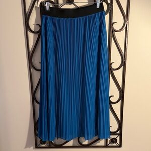 Chico's Black and Dark Turquoise A-Line Skirt - Size L/12